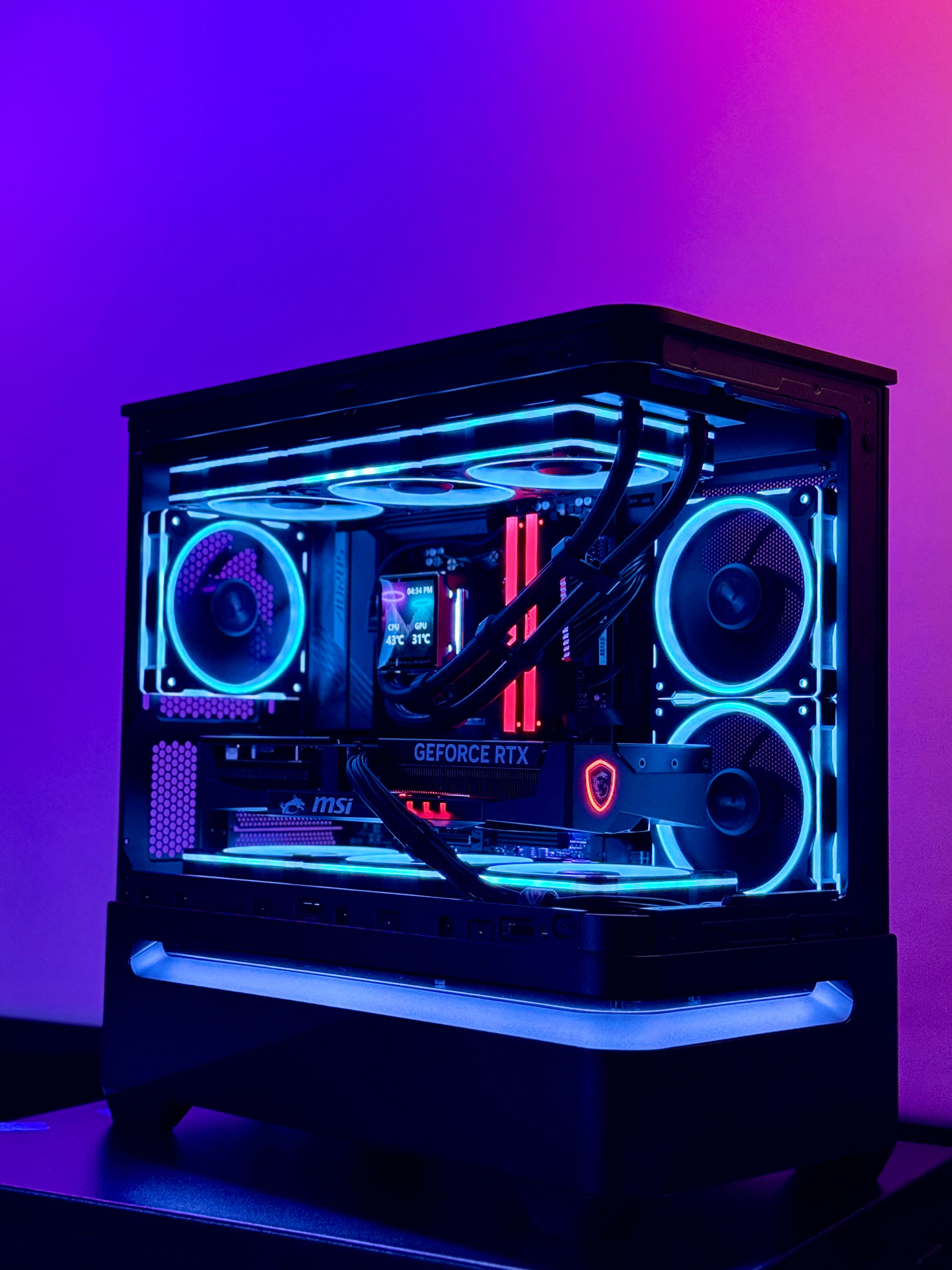 High-end gaming PC called Let's Ride by Shook PC featuring a 5070 Ti and 9850X3D in the ASUS AP202 mATX Desktop Case.
